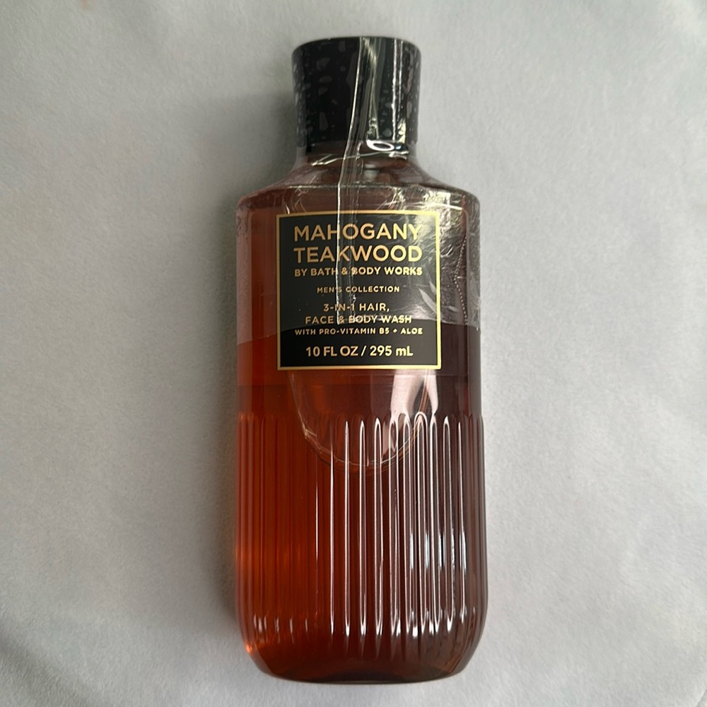 🛁 BATH AND BODY WORKS | MAHOGANY TEAKWOOD 3-IN-1 HAIR, FACE & BODY WASH